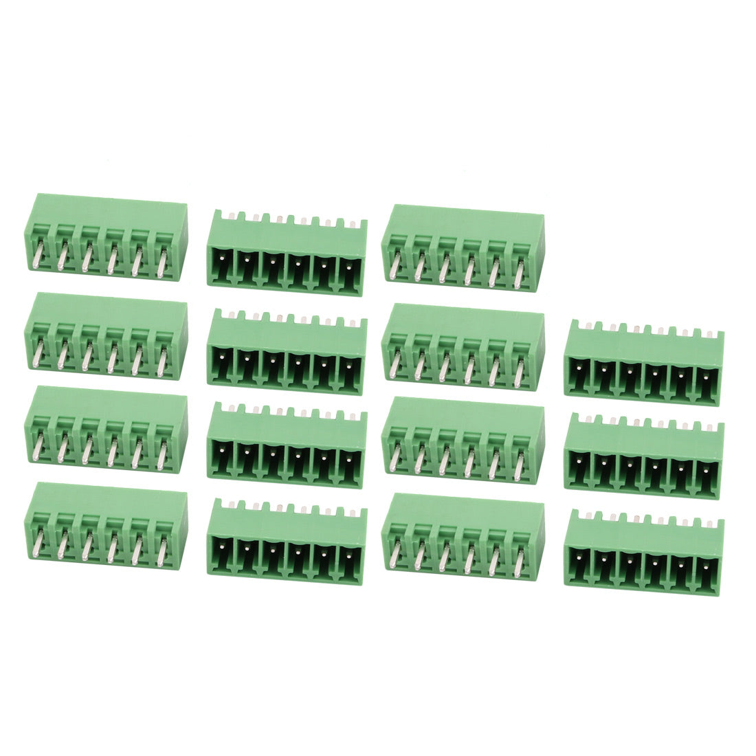 Harfington 15 Pcs LZ1V 3.5mm Pitch 6P PCB Mounting Terminal Block Wire Connector