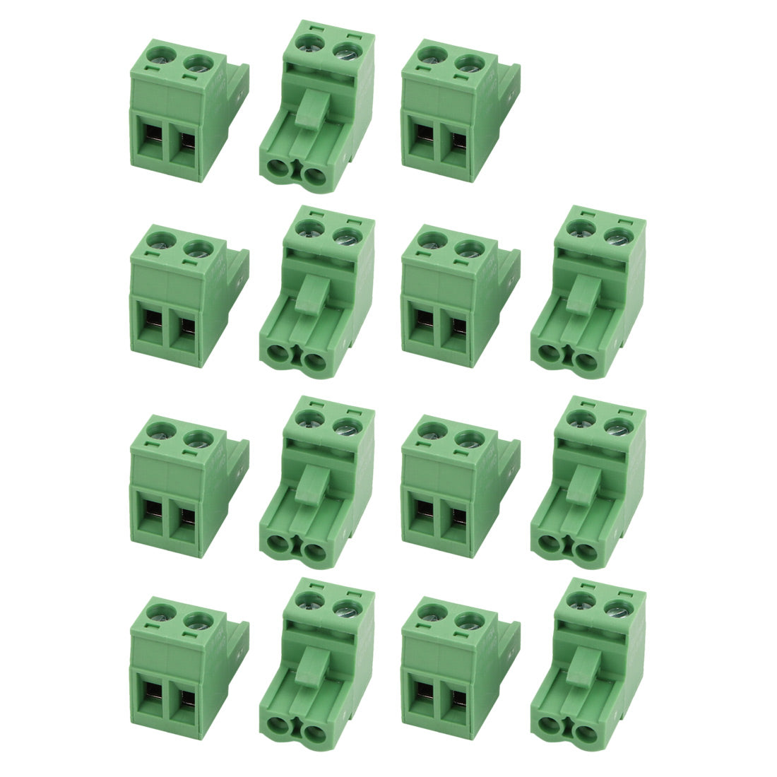Harfington 15 Pcs LC1 AC300V 15A 5.08mm Pitch 2P PCB Mount Terminal Block Wire Connector