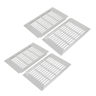 Harfington 150mm x 250mm Aluminum Alloy Wardrobe Cupboard Ventilation Air Vent Grille 4pcs