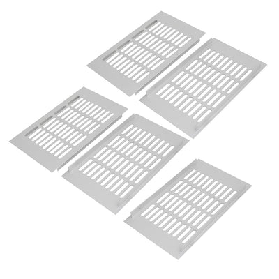 Harfington 150mm x 250mm Aluminum Alloy Wardrobe Cupboard Ventilation Air Vent Grille 5pcs