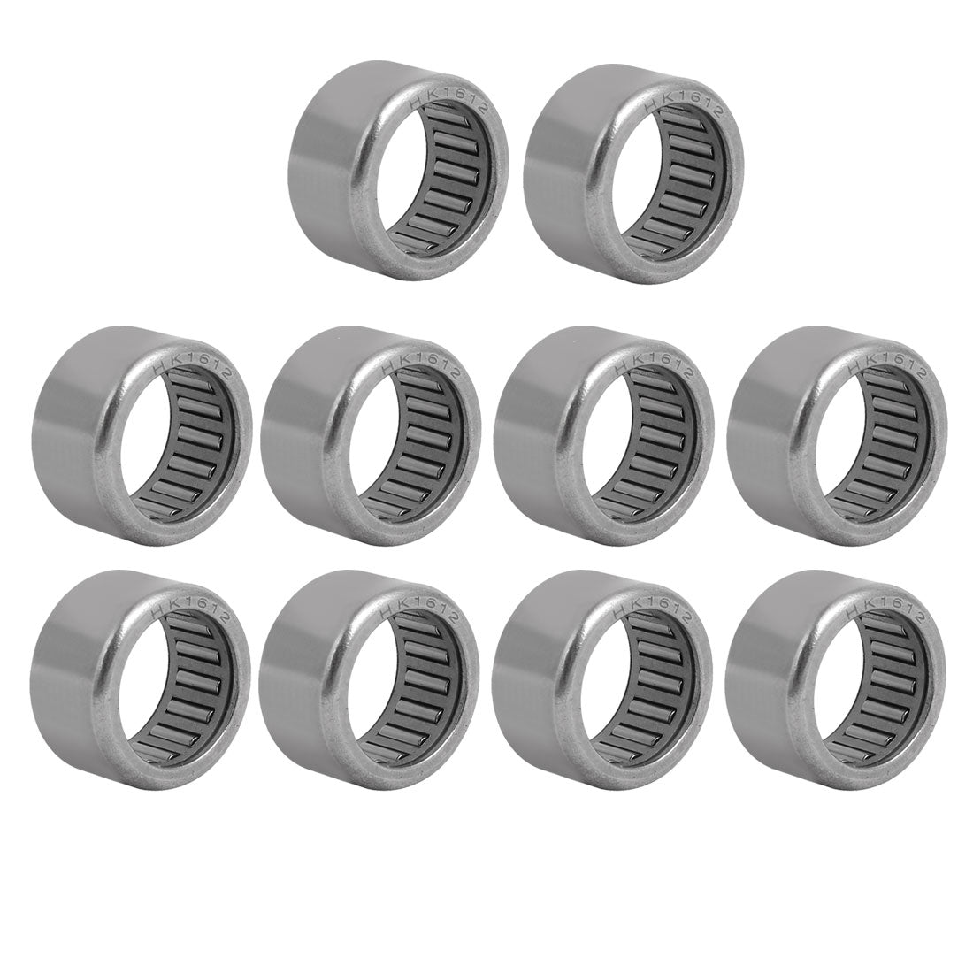 Harfington 16mmx22mmx12mm Drawn Cup Open End Needle Roller Bearing 10pcs