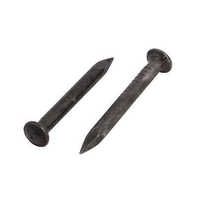 Harfington 1-inch Length Carbon Steel Point Tip Wall Cement Nail Black 100pcs