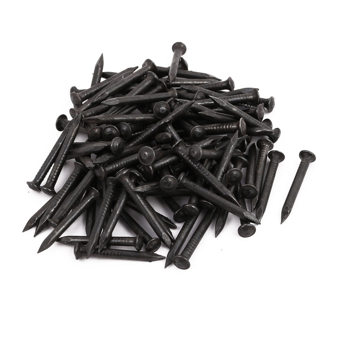 Harfington 1-inch Length Carbon Steel Point Tip Wall Cement Nail Black 100pcs