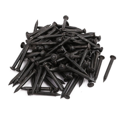 Harfington 1-inch Length Carbon Steel Point Tip Wall Cement Nail Black 100pcs