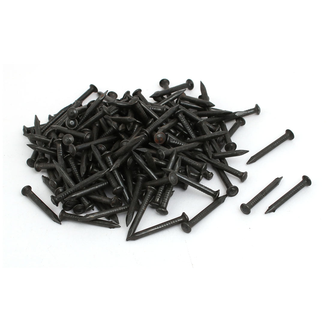 Harfington 1-inch Length Carbon Steel Point Tip Wall Cement Nails Black 200pcs