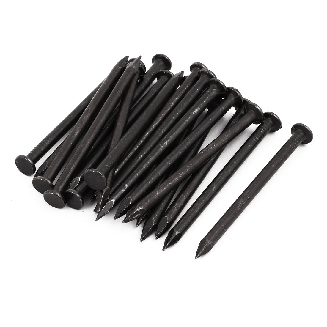 Harfington 3-inch Length Carbon Steel Point Tip Wall Cement Nail Black 20pcs