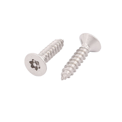 Harfington M3.5x16mm 304 Stainless Steel Flat Head Torx Self Tapping Screw Fastener 30pcs