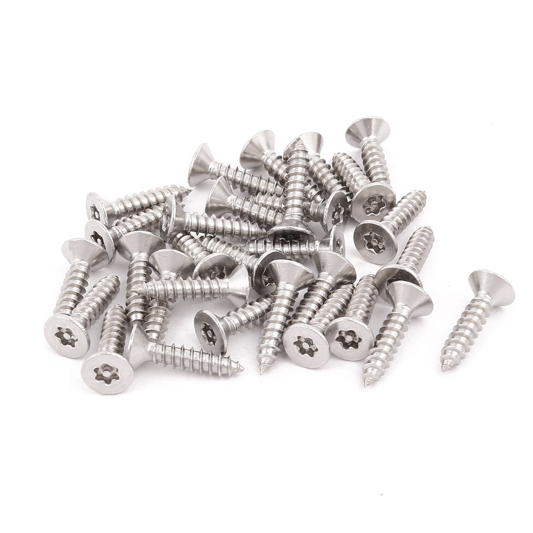 Harfington M3.5x16mm 304 Stainless Steel Flat Head Torx Self Tapping Screw Fastener 30pcs