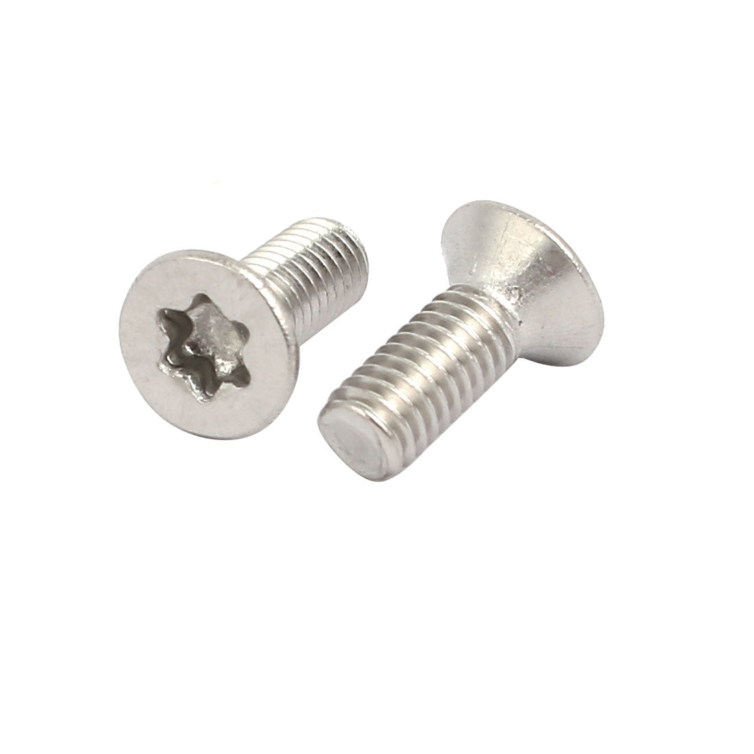 Harfington M3x8mm 304 Stainless Steel Flat Head Torx Drive Type Screw Silver Tone 30pcs