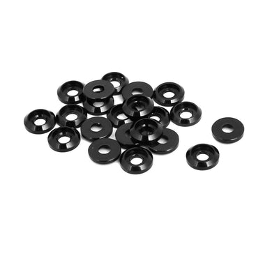 Harfington M3 Aluminum Alloy Fender Bumper Engine Dress Up Washer Black 20pcs