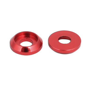 Harfington M3 Aluminum Alloy Fender Bumper Engine Dress Up Washer Red 15pcs
