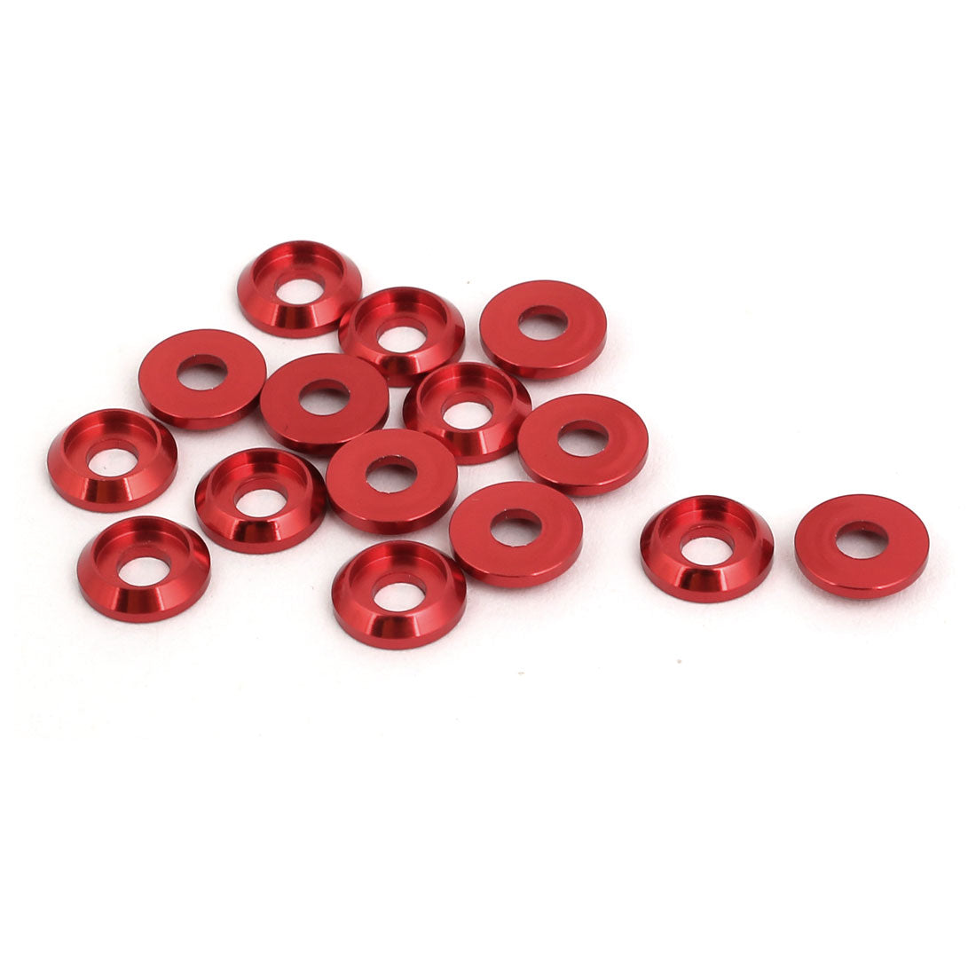 Harfington M3 Aluminum Alloy Fender Bumper Engine Dress Up Washer Red 15pcs