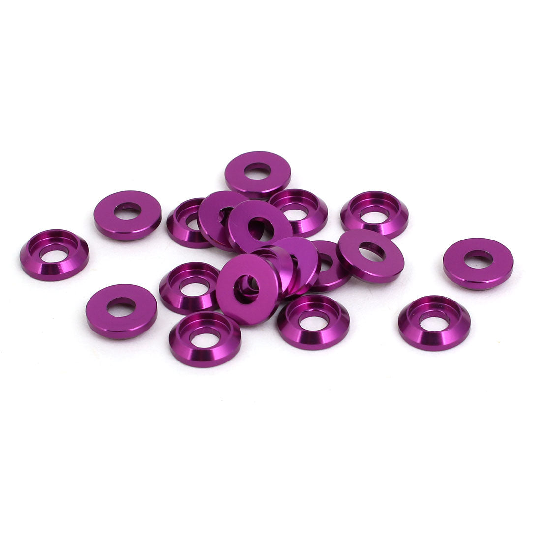 Harfington M3 Aluminum Alloy Fender Bumper Engine Dress Up Washer Purple 20pcs