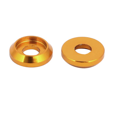 Harfington M3 Aluminum Alloy Fender Bumper Engine Dress Up Washer Gold Tone 20pcs