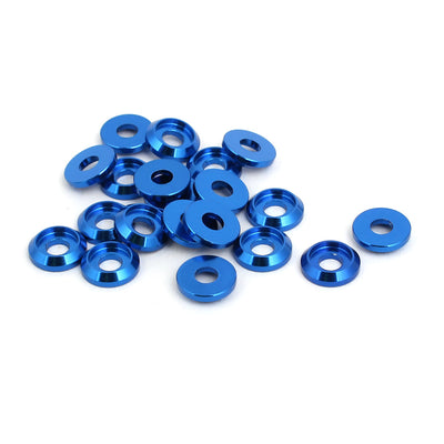Harfington M3 Aluminum Alloy Fender Bumper Engine Dress Up Washer Royal Blue 20pcs