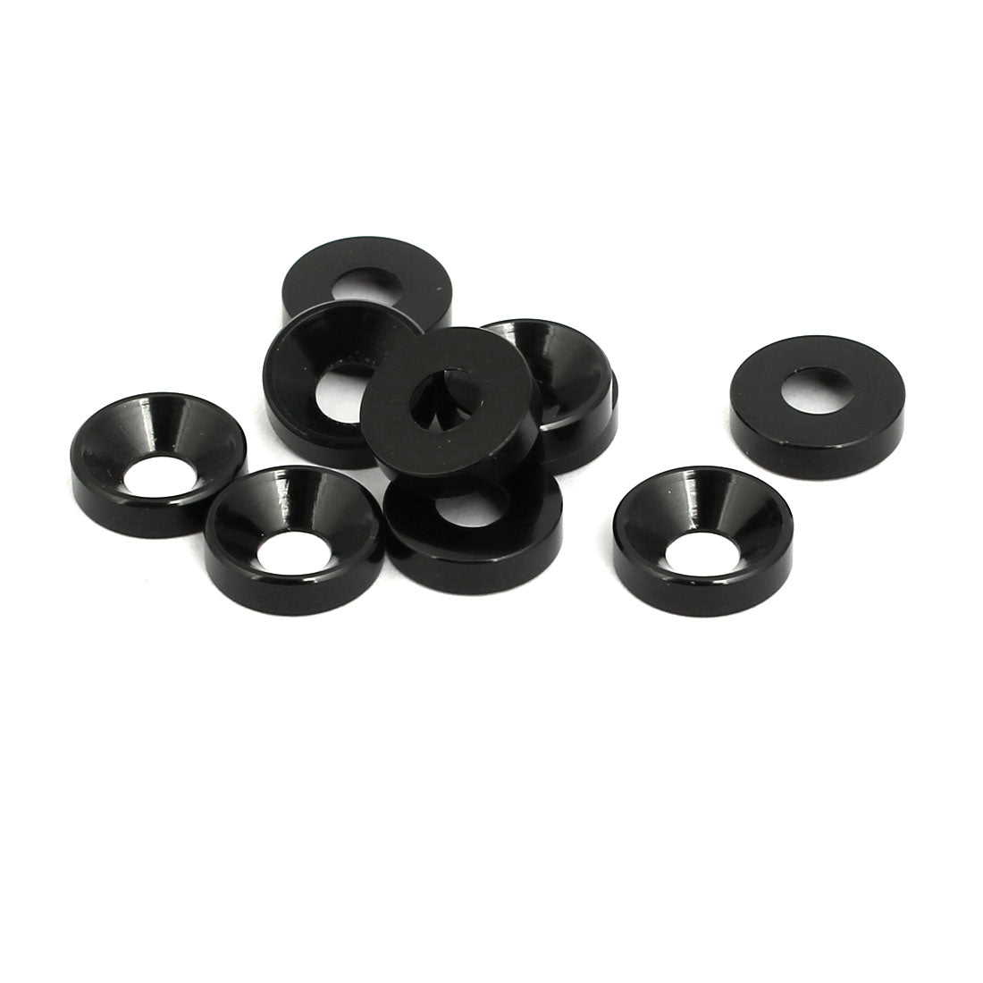 Harfington M4 Aluminium Alloy Cup Head Engine Bay  Bumper Washer Black 10pcs