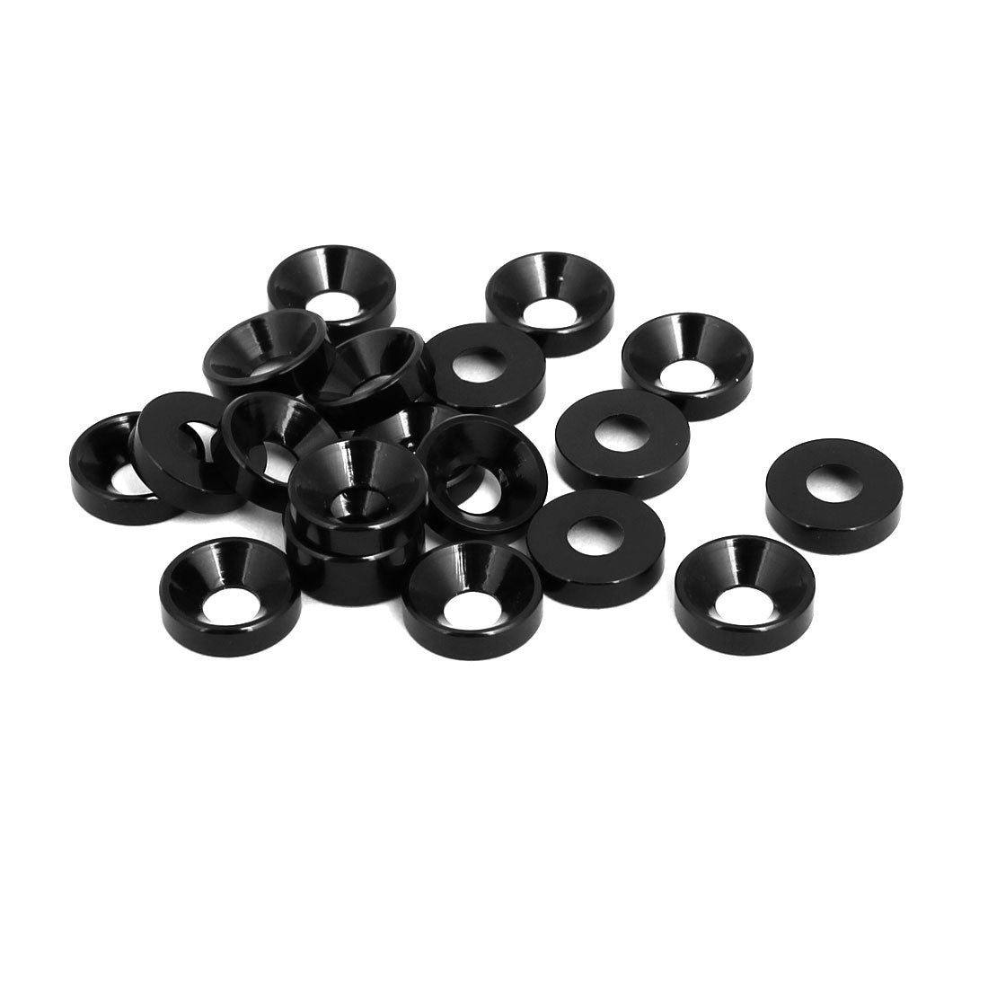 Harfington M4 Aluminium Alloy Cup Head Engine Bay Fender Bumper Washer Black 20pcs