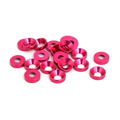 Harfington M4 Aluminium Alloy Cup Head Engine Bay Fender Bumper Washer Pink 20pcs