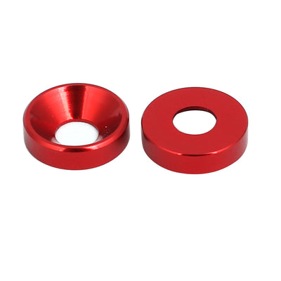 Harfington M4 Aluminium Alloy Cup Head Engine Bay Fender Bumper Washer Dark Red 10pcs