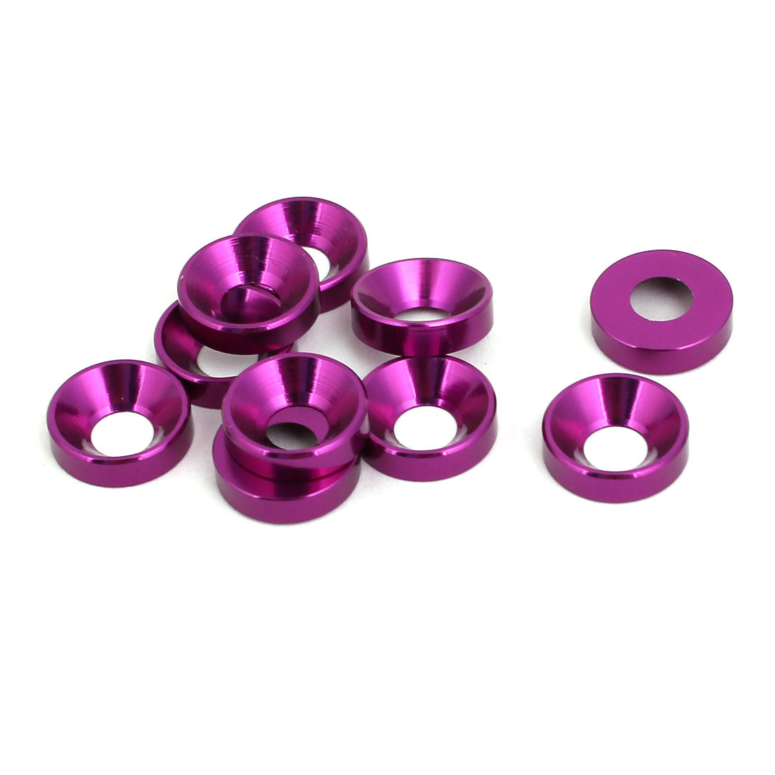 Harfington M4 Aluminium Alloy Cup Head Engine Bay Fender Bumper Washer Purple 10pcs