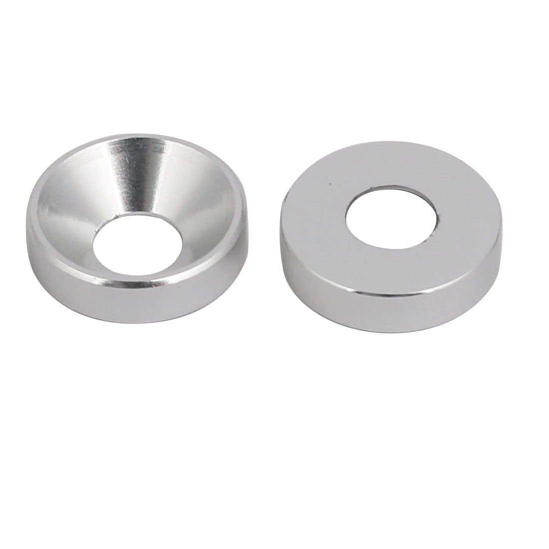 Harfington M4 Aluminium Alloy Cup Head Engine Bay Fender Bumper Washer Silver Tone 10pcs