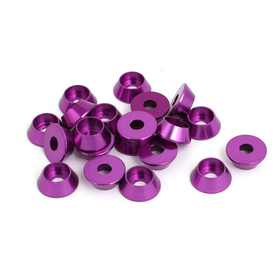 Harfington M4 Aluminium Alloy Engine Bay Hatch Lid Bumper  Washer Purple 20pcs