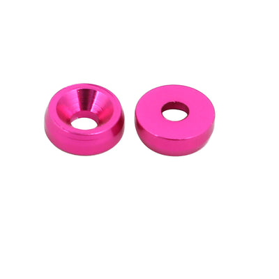Harfington M2 Aluminium Alloy Cup Head Engine Bay Fender Bumper Washer Pink 15pcs