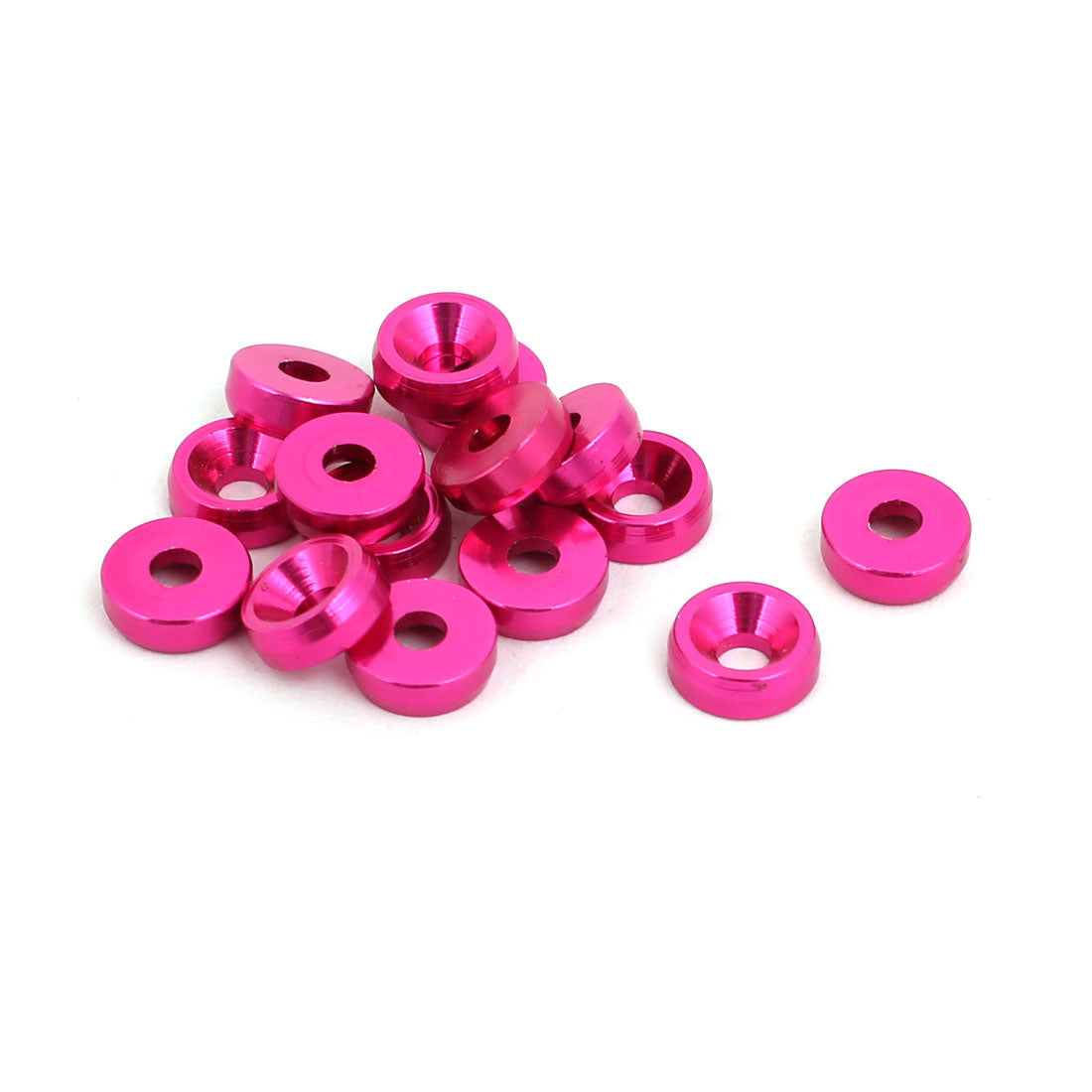 Harfington M2 Aluminium Alloy Cup Head Engine Bay Fender Bumper Washer Pink 15pcs
