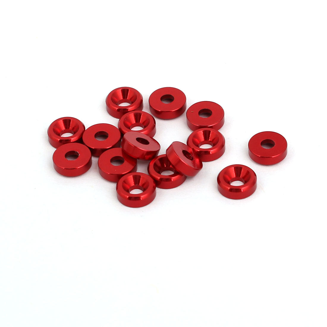 Harfington M2 Aluminium Alloy Cup Head Engine Bay Fender Bumper Washer Red 15pcs