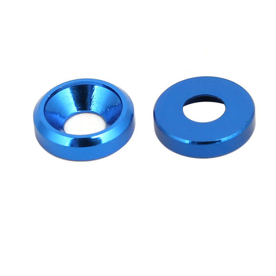Harfington M3 Aluminium Alloy Cup Head Engine Bay Fender Bumper Washer Royal Blue 20pcs