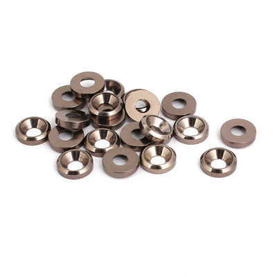 Harfington M3 Aluminium Alloy Cup Head Engine Bay Fender Bumper Washer Gray 20pcs