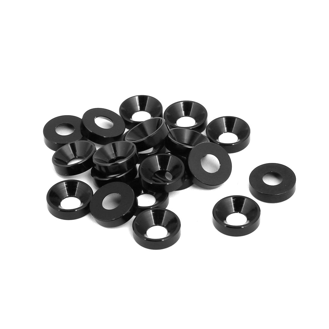 Harfington M5 Aluminium Alloy Car Bumper Trunk Fender Washer Black 20pcs