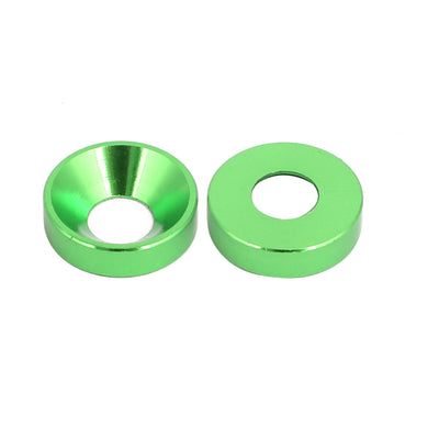 Harfington M5 Aluminium Alloy Cup Head Engine Bay Fender Bumper Washer Green 20pcs