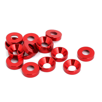 Harfington M5 Aluminium Alloy Car Bumper Trunk Fender Washer Red 15pcs