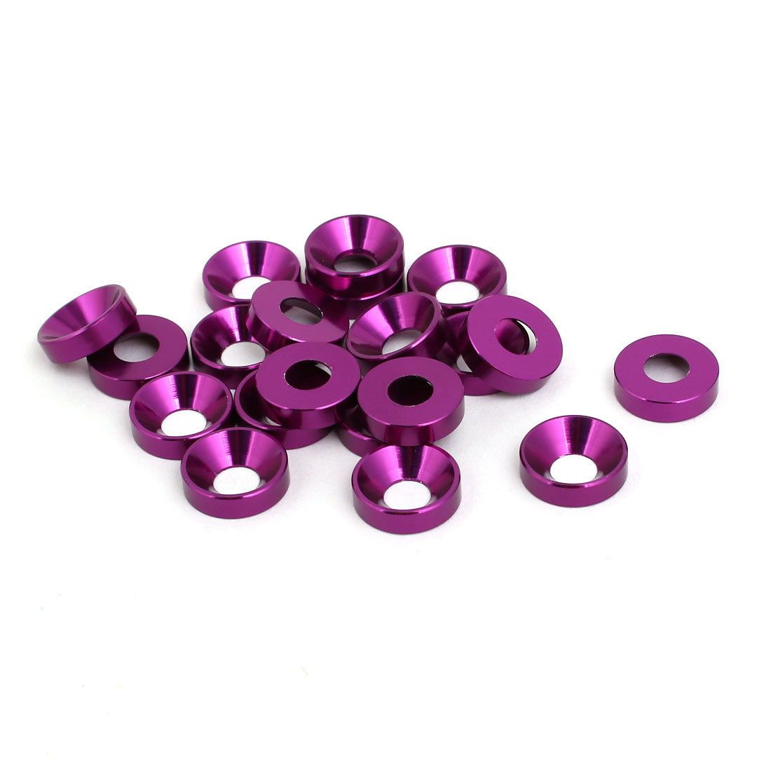 Harfington M5 Aluminium Alloy Car Bumper Trunk Fender Washer Purple 20pcs