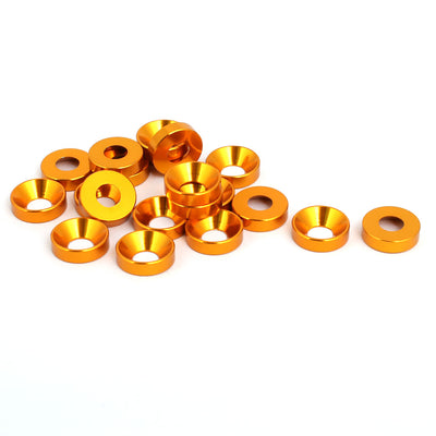 Harfington M5 Aluminium Alloy Car Bumper Trunk Fender Washer Gold Tone 20pcs
