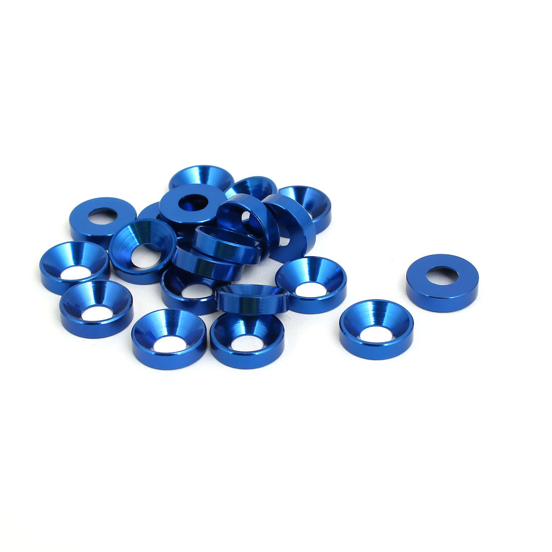 Harfington M5 Aluminium Alloy Car Bumper Trunk Fender Washer Royal Blue 20pcs