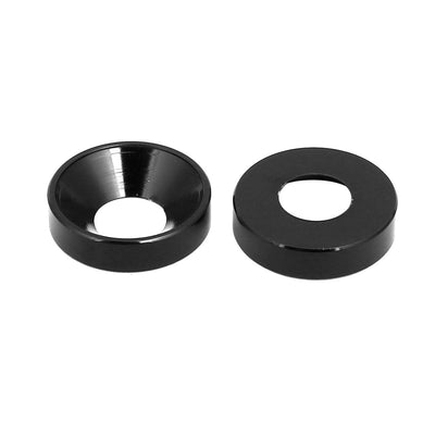 Harfington M6 Aluminium Alloy Car Bumper Trunk Fender Washer Black 10pcs