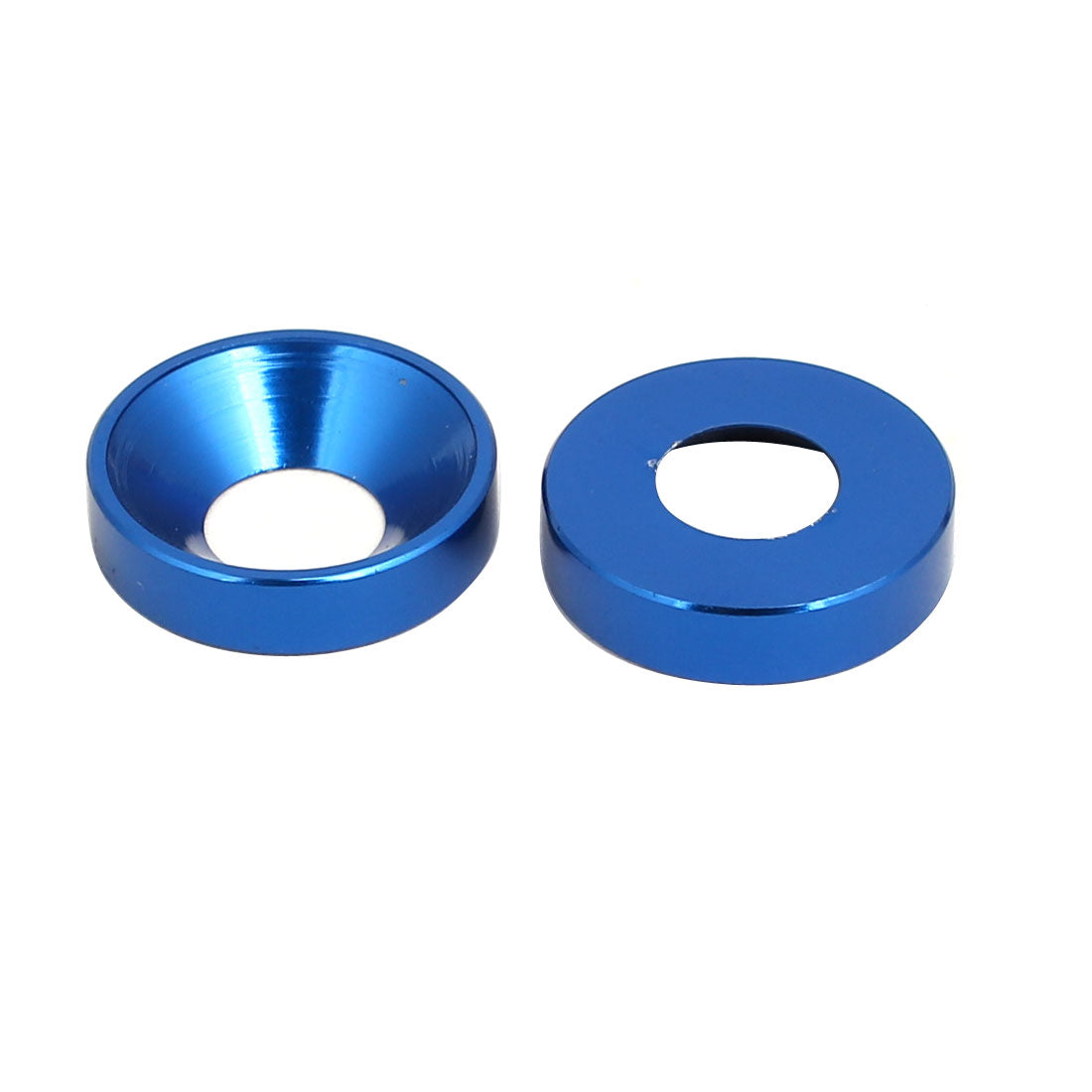 Harfington M6 Aluminium Alloy Car Bumper Trunk Fender Washer Royal Blue 10pcs