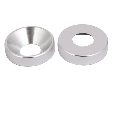 Harfington M6 Aluminium Alloy Car Bumper Trunk Fender Washer Silver Tone 10pcs