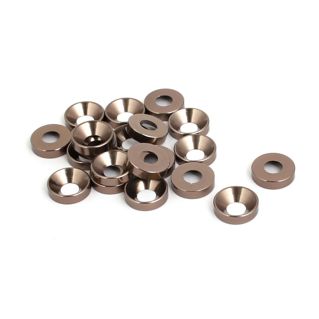 Harfington M6 Aluminium Alloy Car Bumper Trunk Fender Washer Silver Gray 20pcs