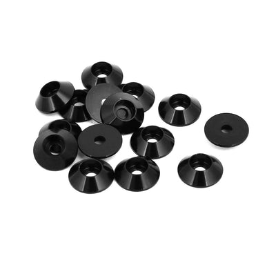 Harfington M2 Aluminium Alloy Engine Bay Hatch Lid Bumper Fender Washer Black 15pcs