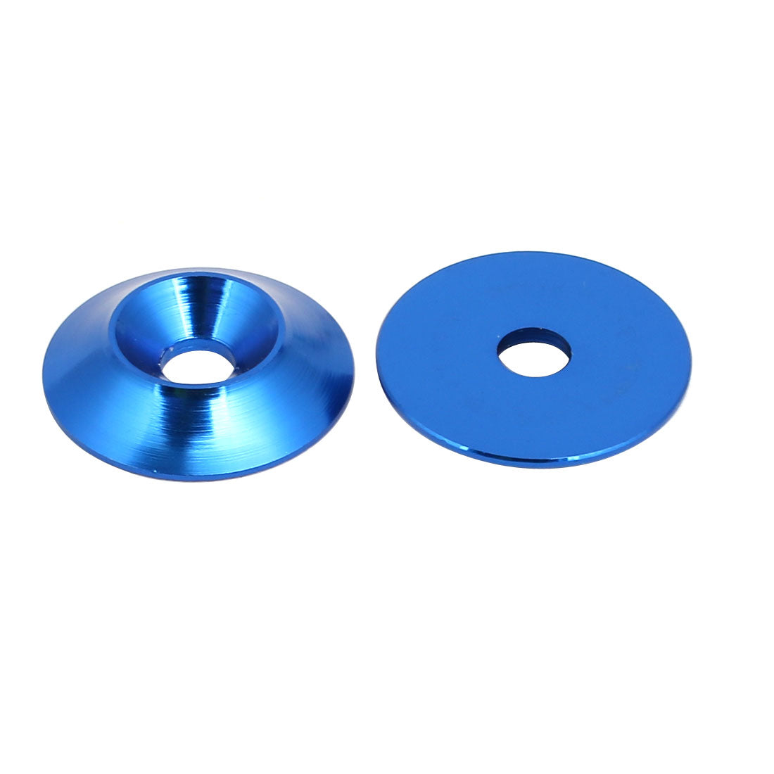 Harfington M4 Aluminium Alloy Cone Shape Engine Bay Fender Bumper Washer Royal Blue 20pcs