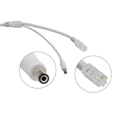 Harfington 15M/49ft Cat5e Network Ethernet LAN/Power Extension Cable for CCTV Security Cameras