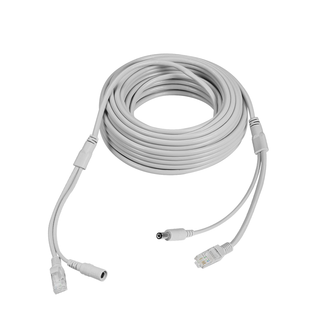 Harfington 15M/49ft Cat5e Network Ethernet LAN/Power Extension Cable for CCTV Security Cameras