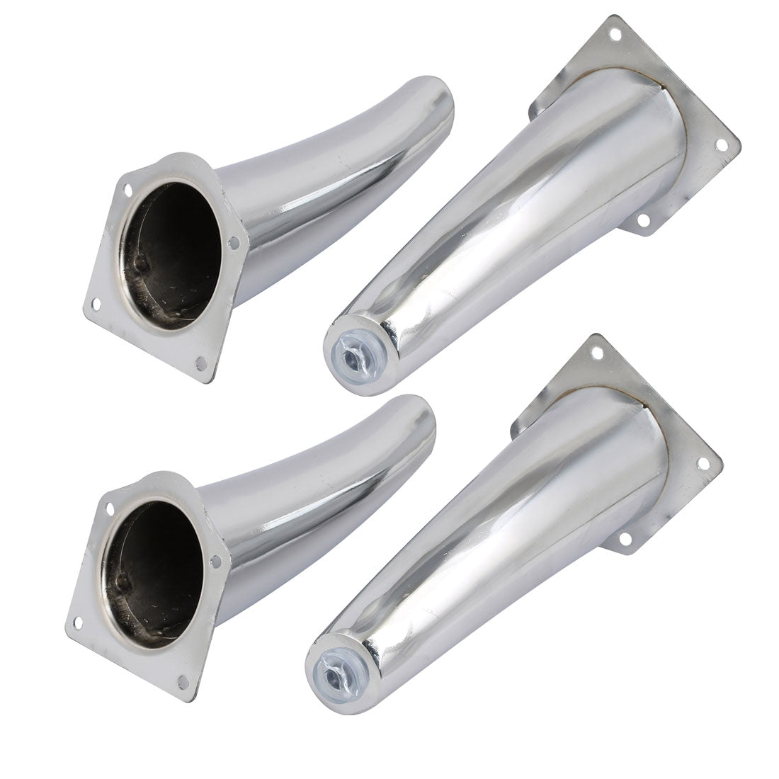 Harfington 130mm Height Metal Screw Mounted Cabinet Leg Feet Stand Silver Tone 4pcs