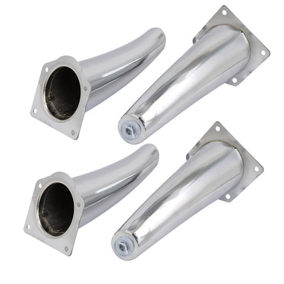 Harfington 130mm Height Metal Screw Mounted Cabinet Leg Feet Stand Silver Tone 4pcs