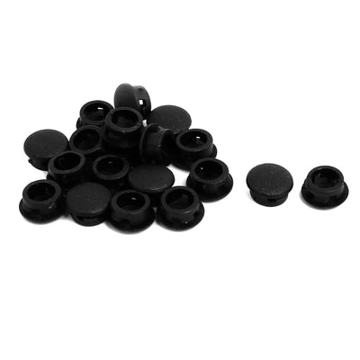 Harfington 19 Pcs Black Plastic Dustproof Cover 10mm Diameter Hole Protector
