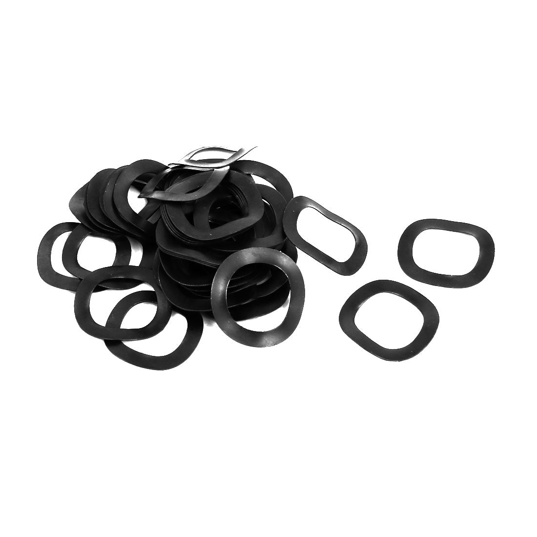 Harfington 14mm Inner Diameter 21mm Outer Dia 0.4mm Thickness Carbon Steel Compression Type Wave Washer 50pcs