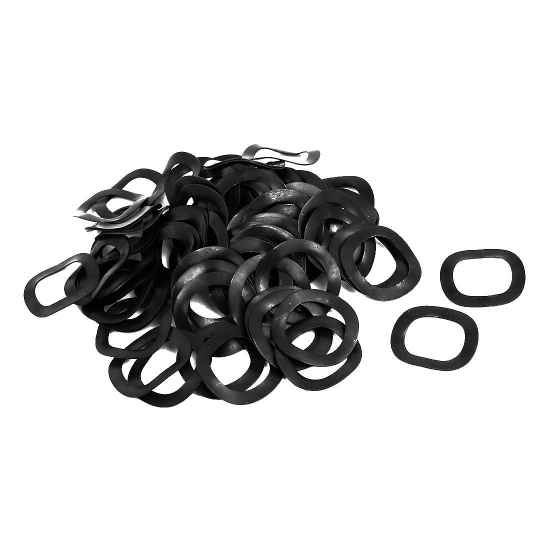 Harfington 14mm Inner Diameter 21mm Outer Dia 0.4mm Thickness Carbon Steel Compression Type Wave Washer 100pcs